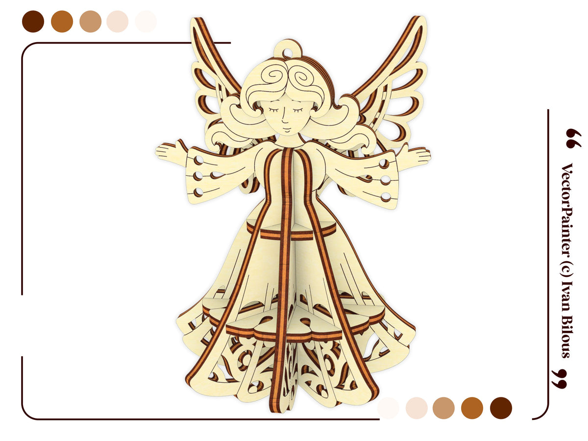 Christmas Angel Ornament Laser Cut File