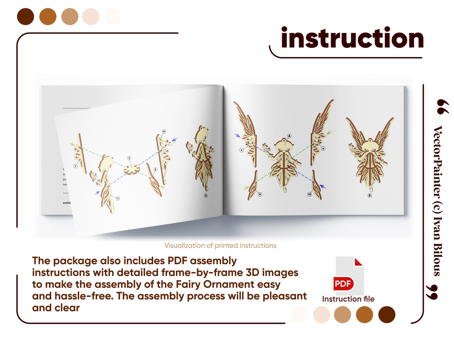 Forest Fairy Ornament - Laser Cut File SVG & DXF