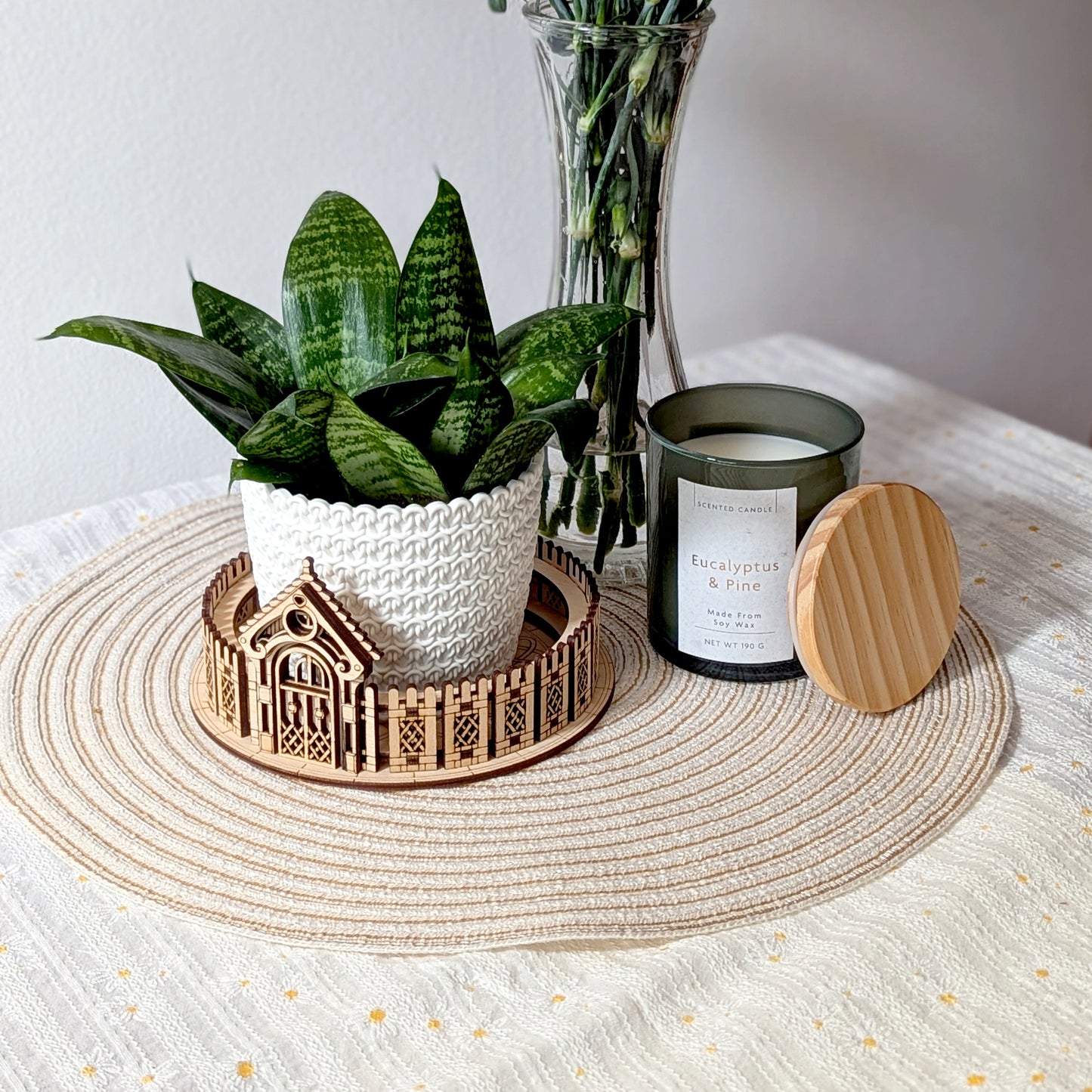 Box & Fence for Flower Pot #3