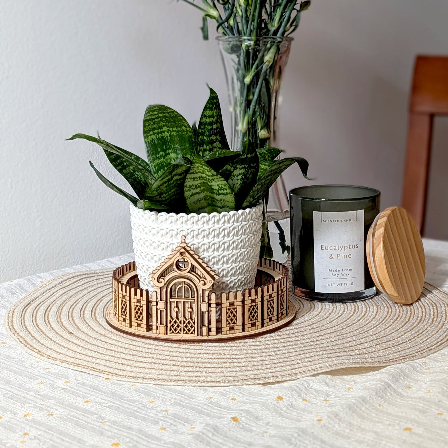 Box & Fence for Flower Pot #3