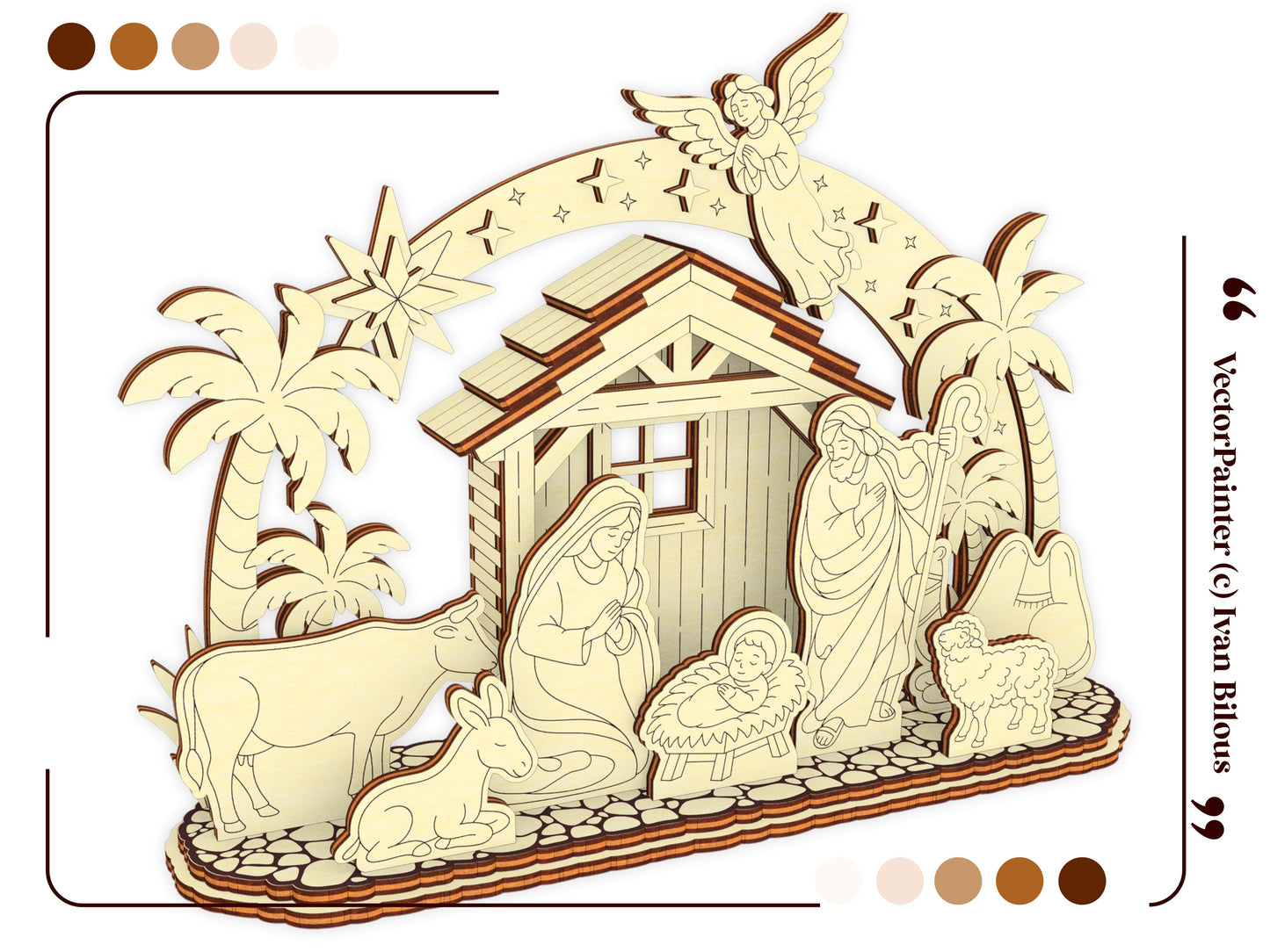 Schwibbogen with Nativity Scene