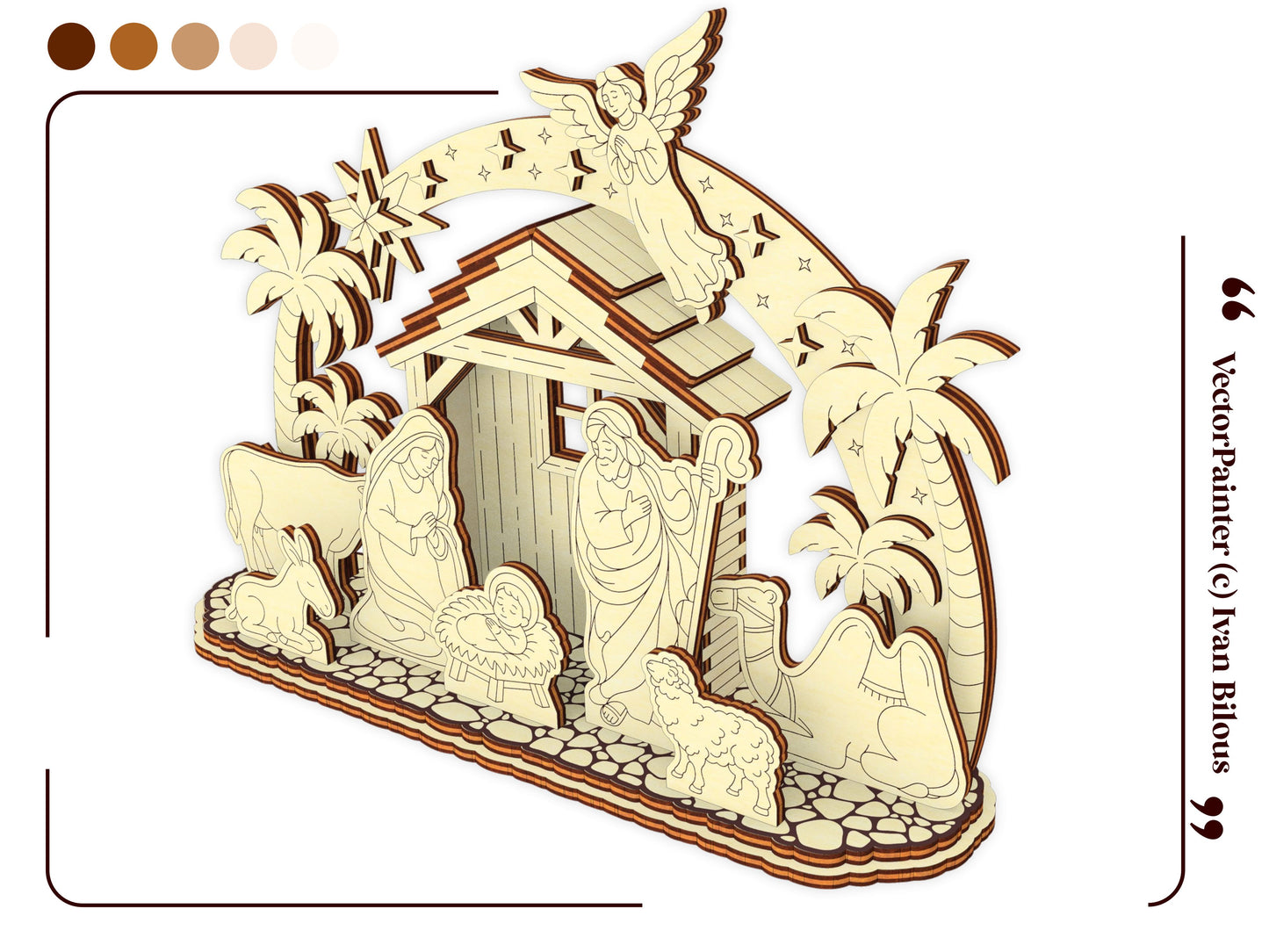 Schwibbogen with Nativity Scene