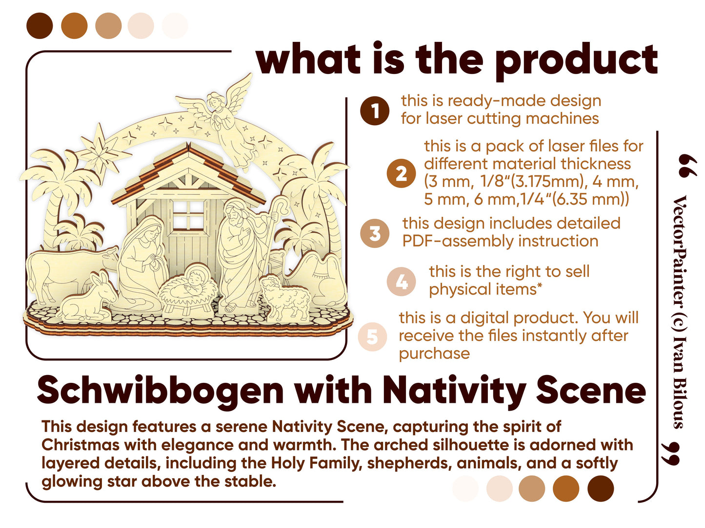 Schwibbogen with Nativity Scene