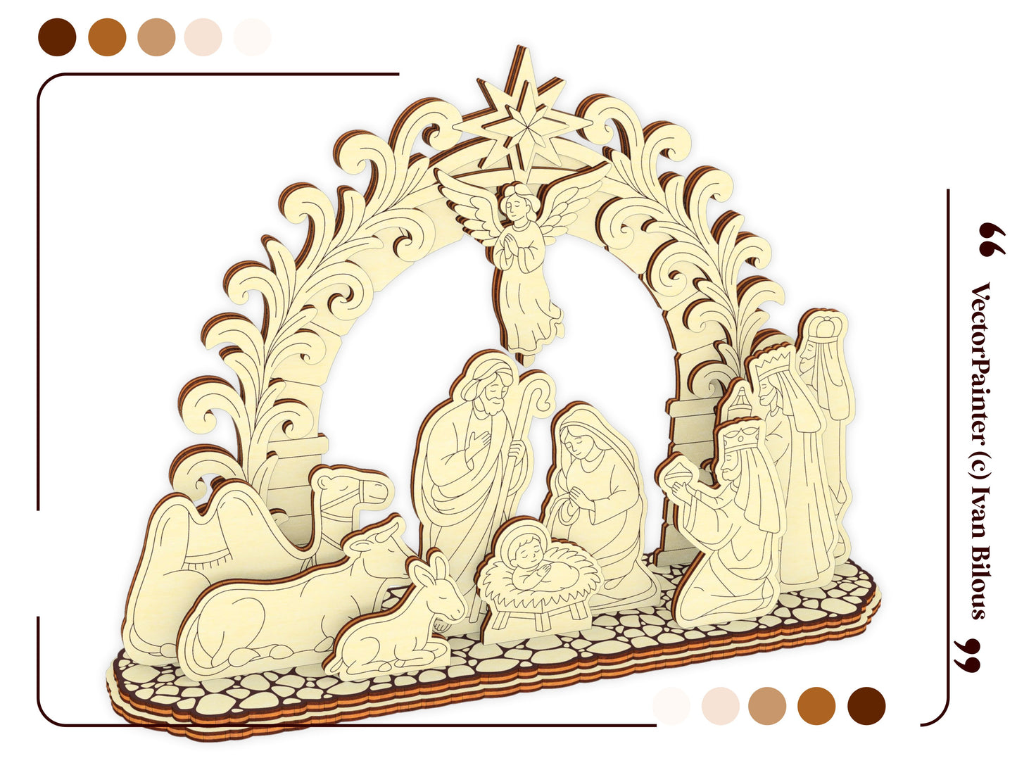 Schwibbogen with Nativity Scene