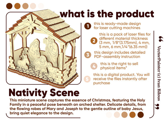 Nativity Barn with & without Holy Family