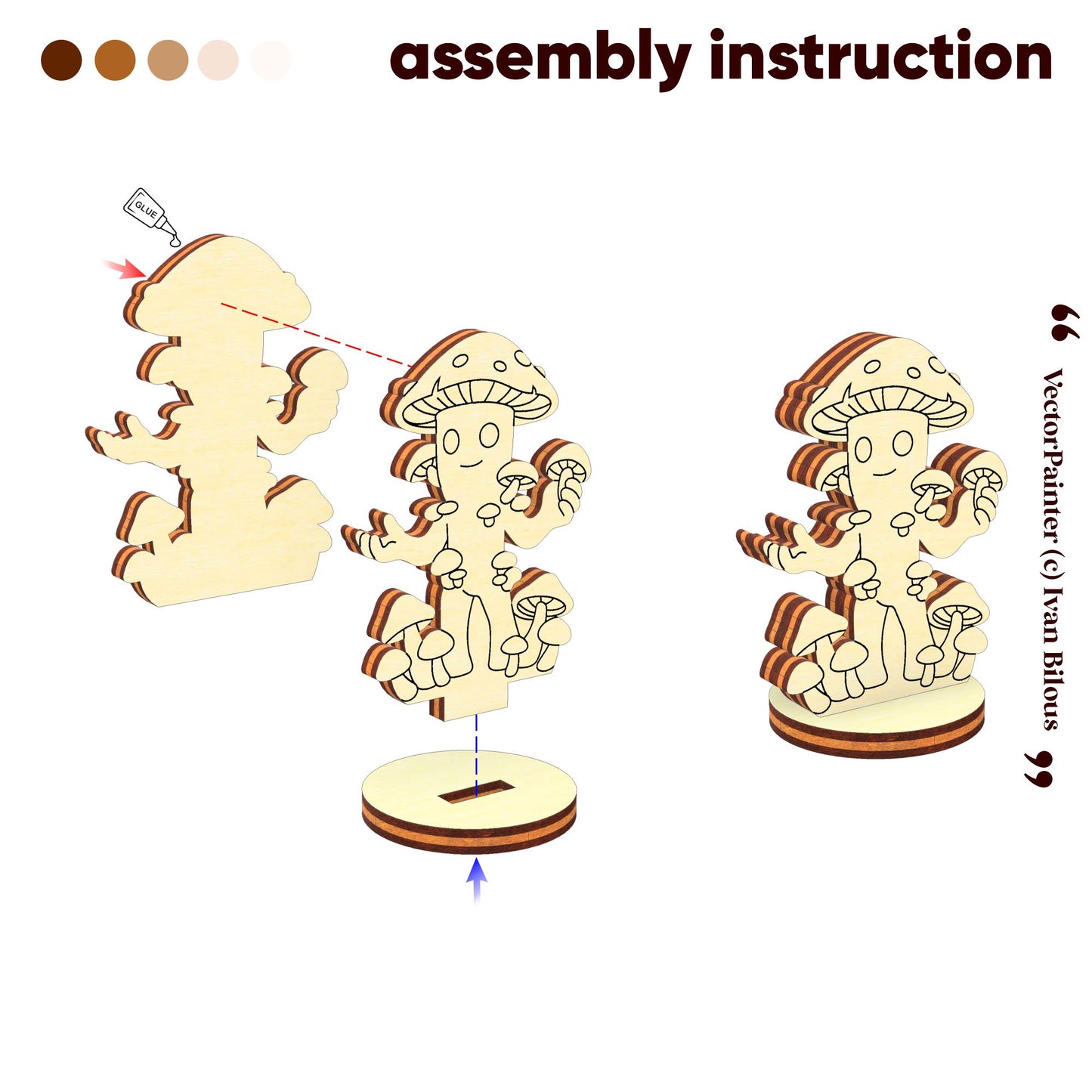 Mushroom Folk - Laser Cut File SVG & DXF