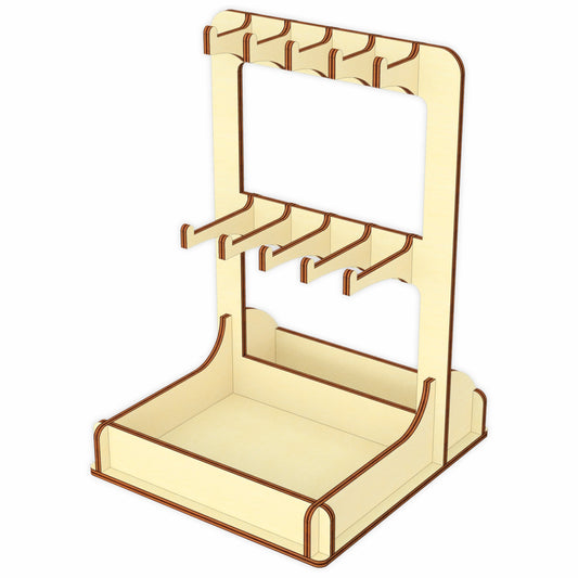 Laser cut Keychain Stand design made from plywood