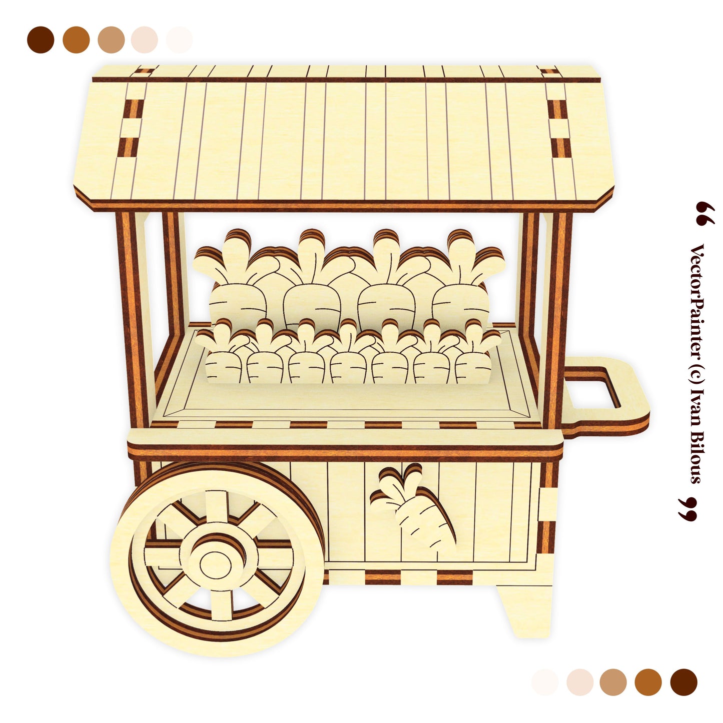 Bunny with Carrot Cart