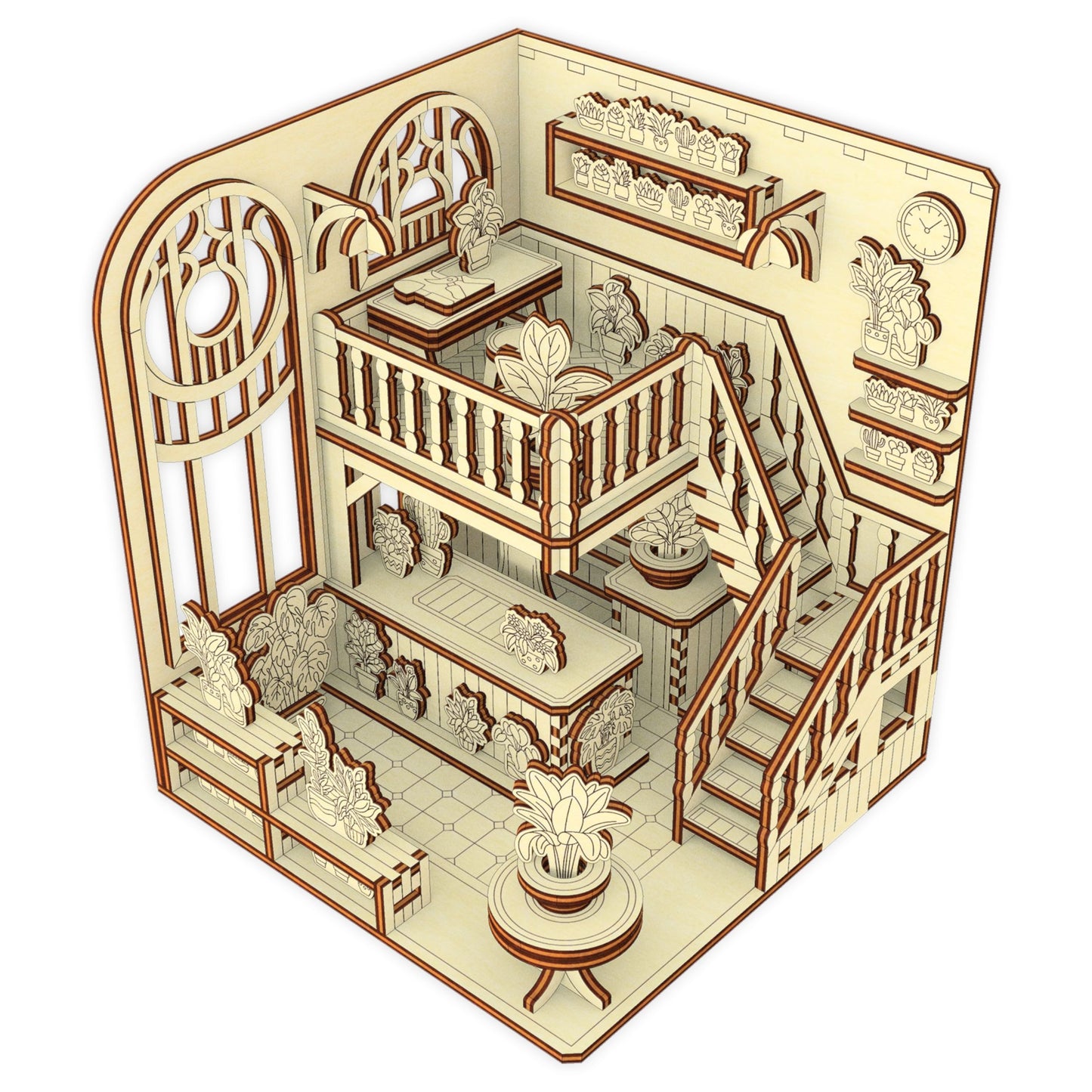 Rincón de lectura - Invernadero - Archivo de corte láser SVG y DXF