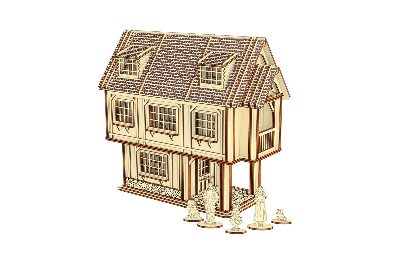 Dollhouse with Doll Furniture