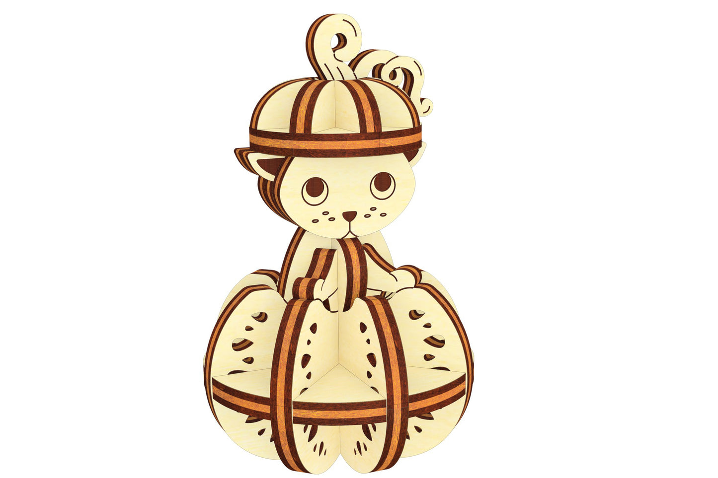 Halloween Cat in the Pumpkin Ornament