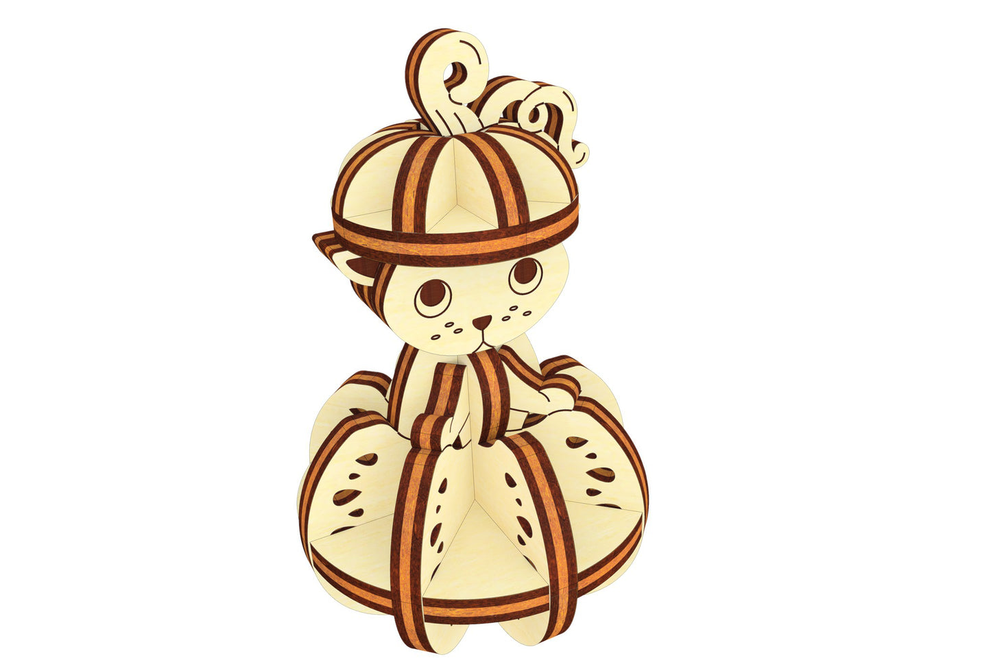 Halloween Cat in the Pumpkin Ornament