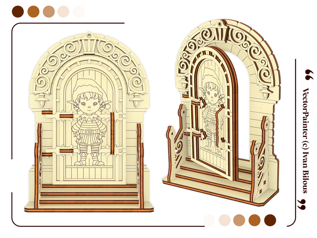 Christmas Elf Door Laser Cut File