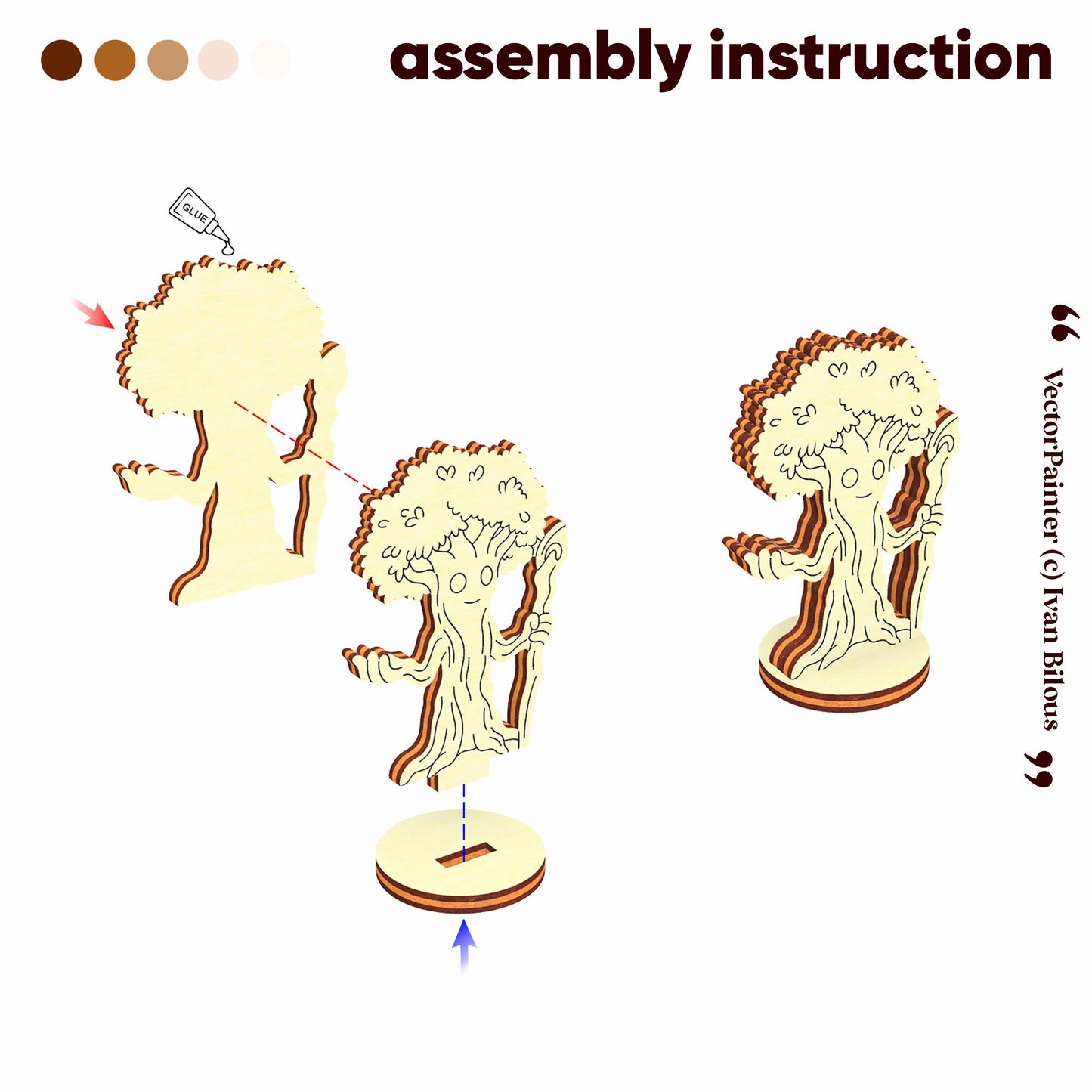 Forest Guardian Tree - Laser Cut File SVG & DXF