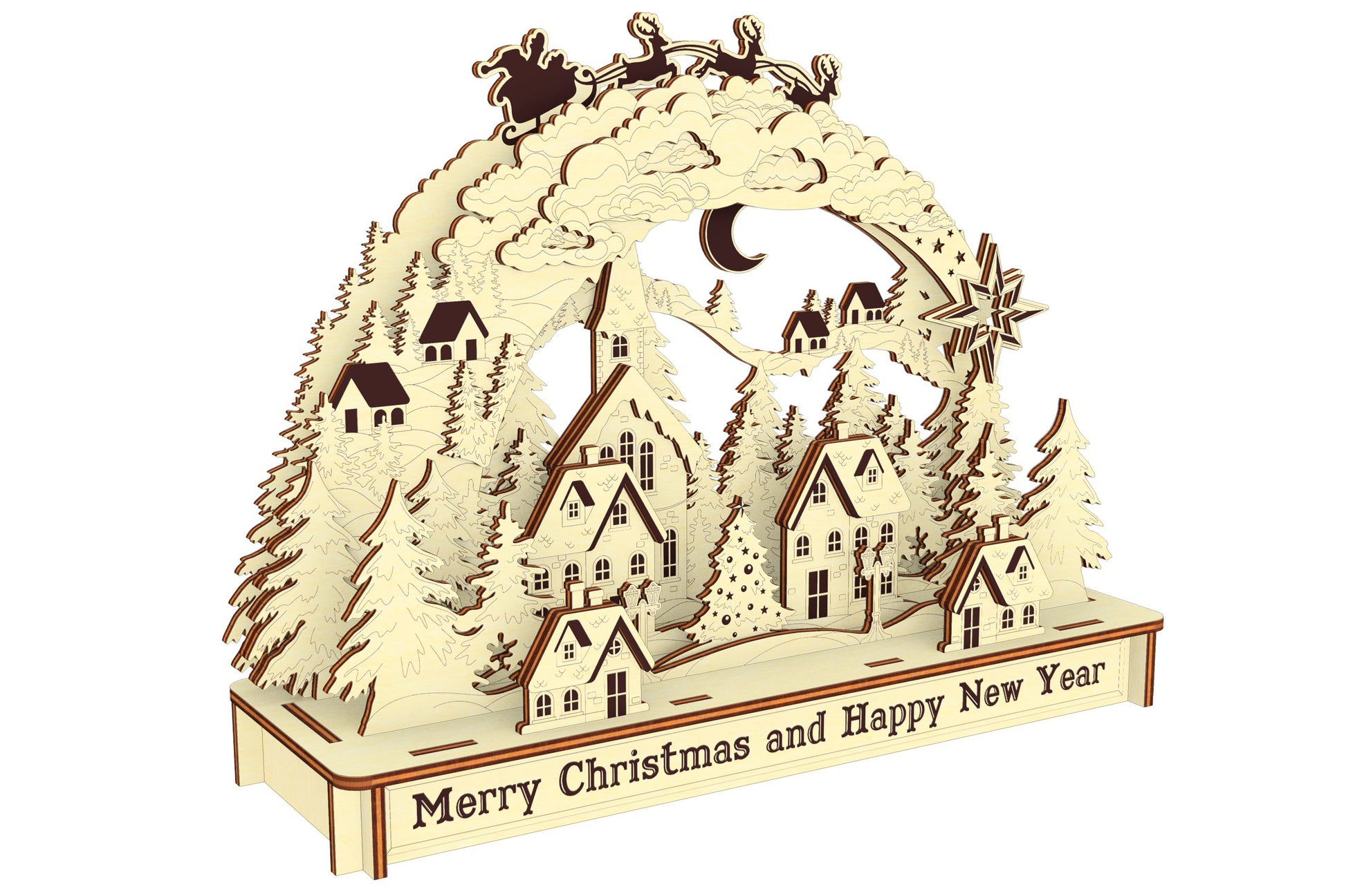 Download SVG file for Christmas arch laser cutting.
