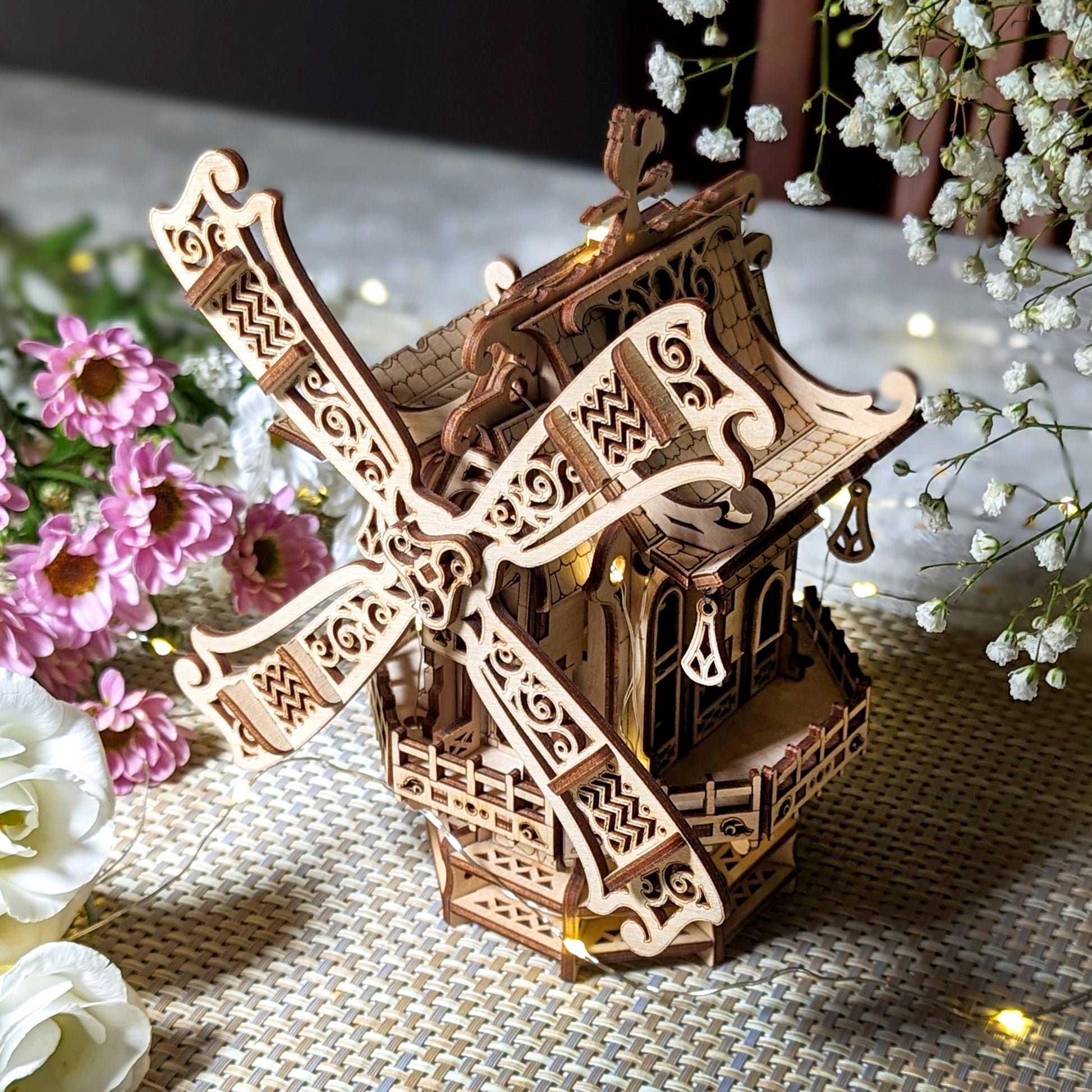 Glowforge Project: Fantasy Windmill Garden Stake