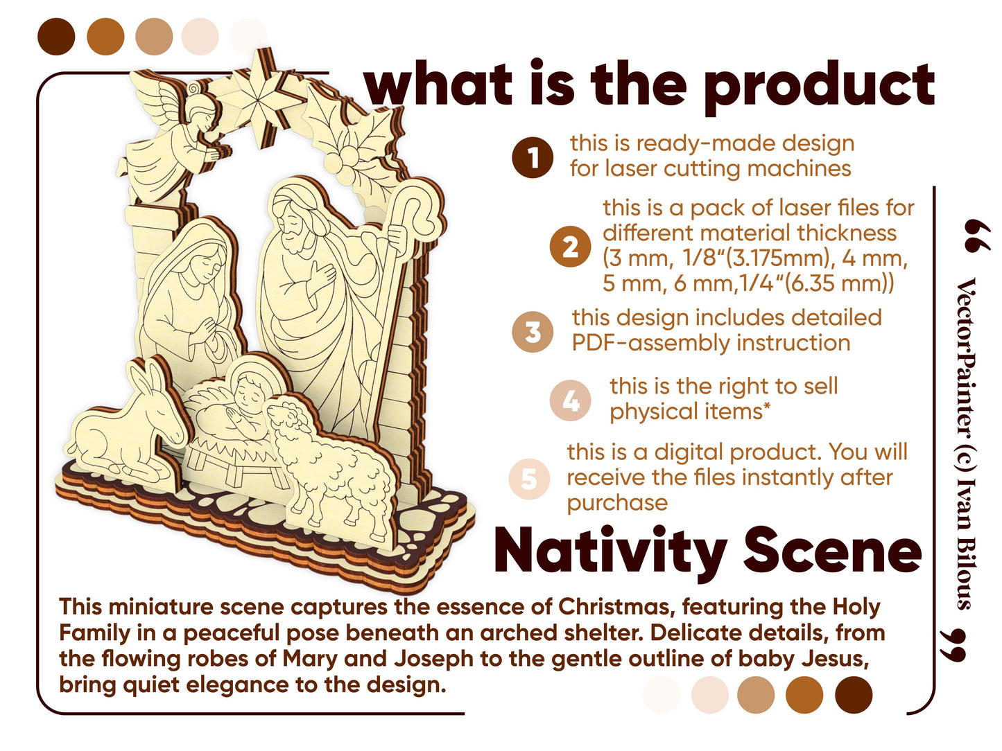 Nativity Scene - Small Schwibbogen