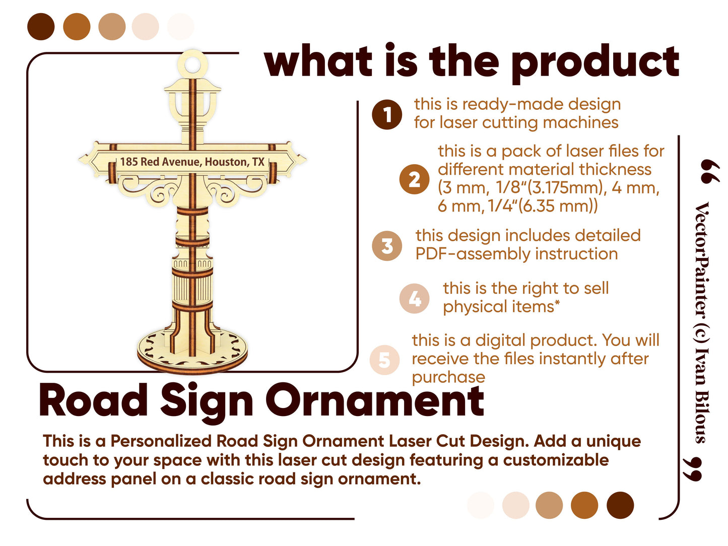 Custom Road Sign Ornament