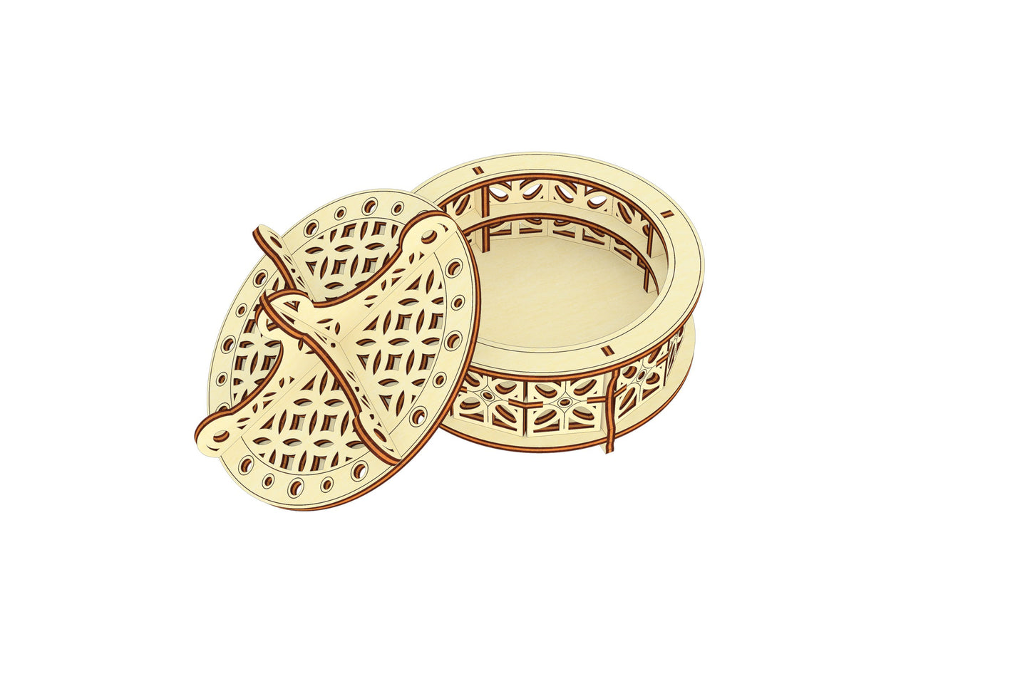 Patterned Round Box