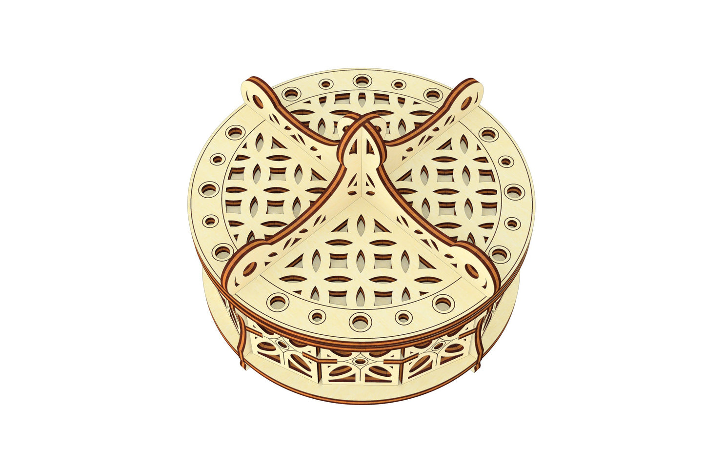 Patterned Round Box