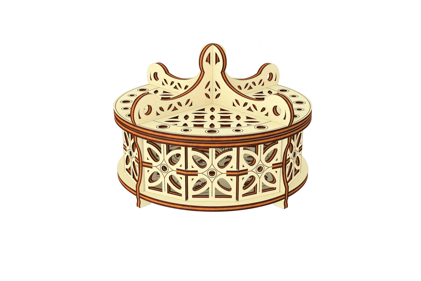 Patterned Round Box
