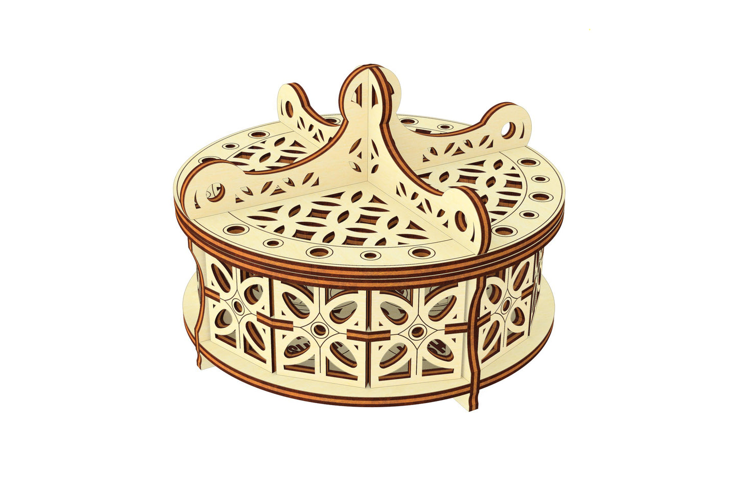 Patterned Round Box
