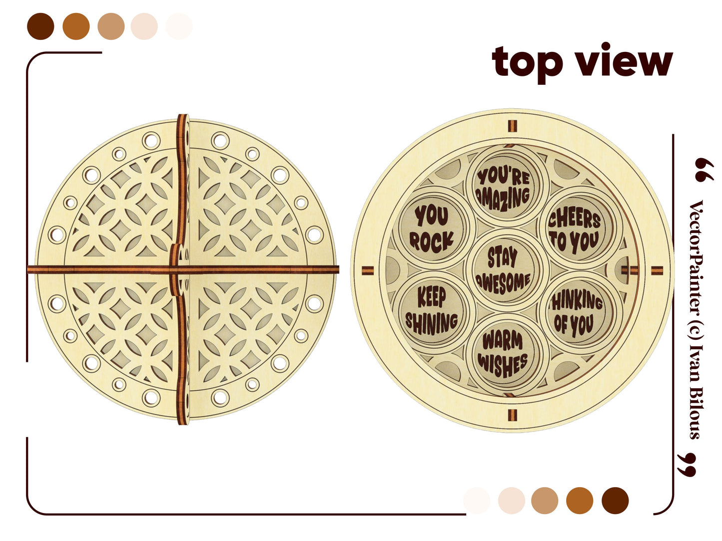 Patterned Round Box