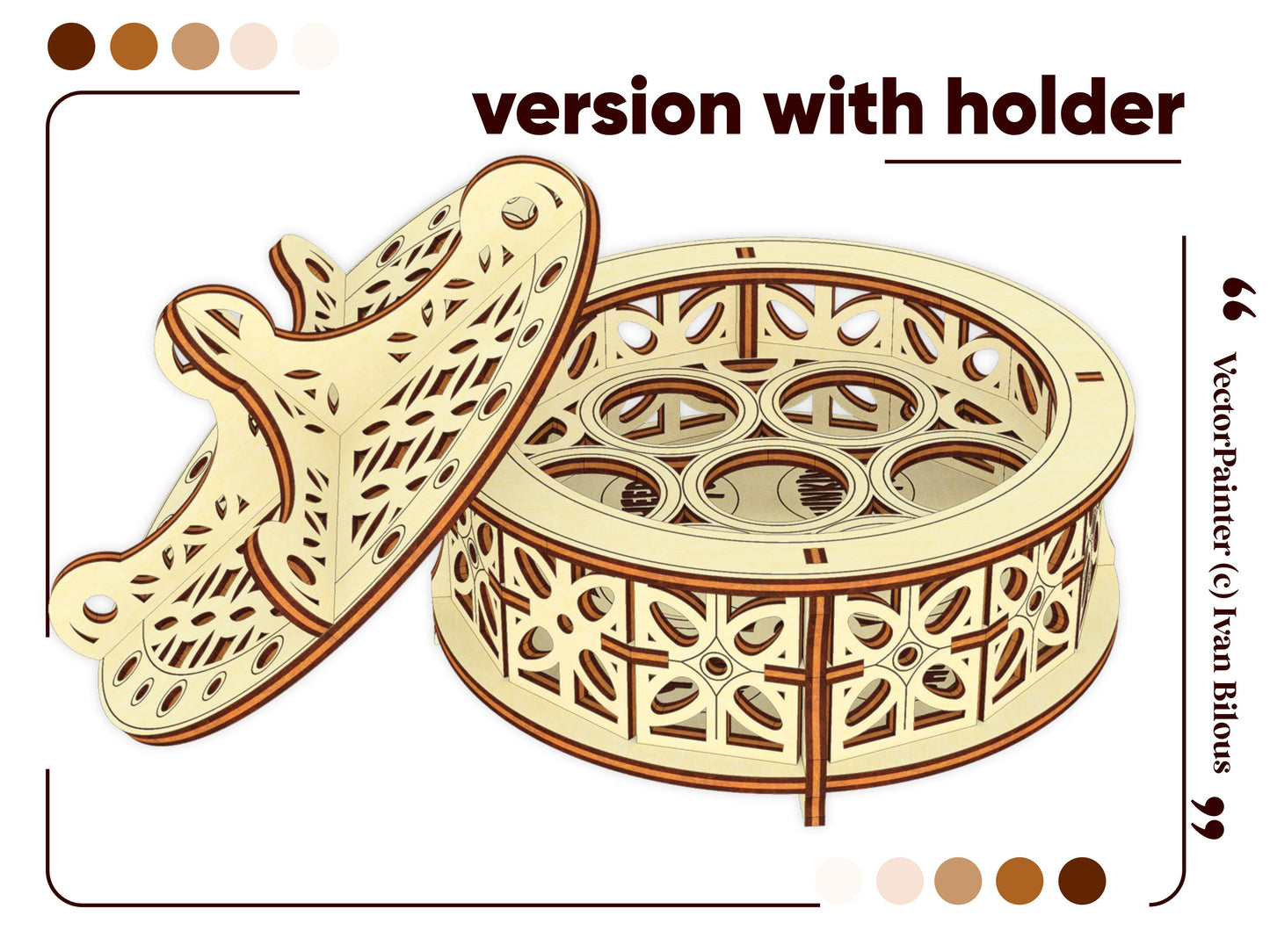 Patterned Round Box
