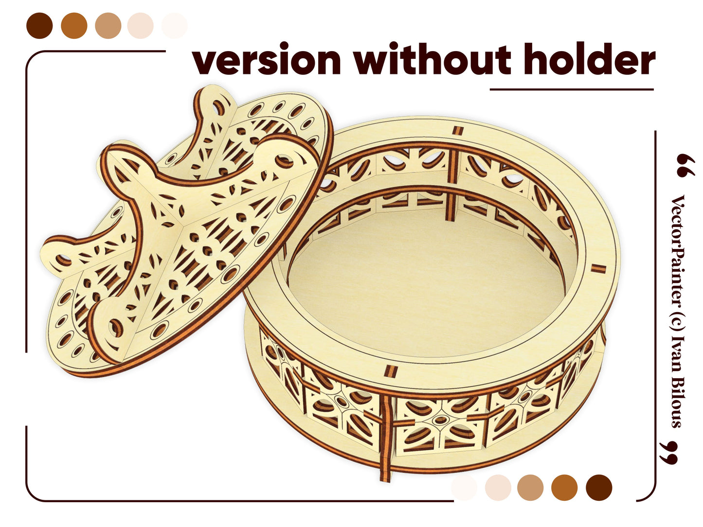 Patterned Round Box