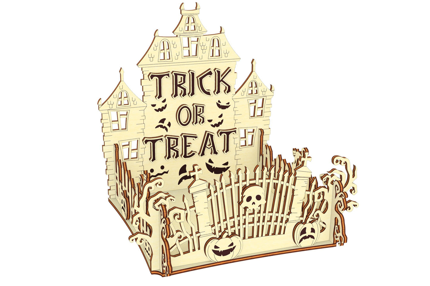 Halloween Trick or Treat Box - Laser Cut File SVG & DXF