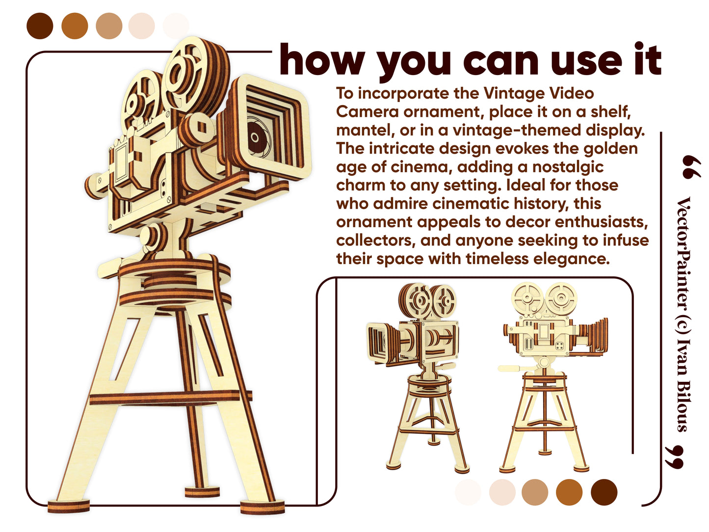 Retro Video Camera Miniature