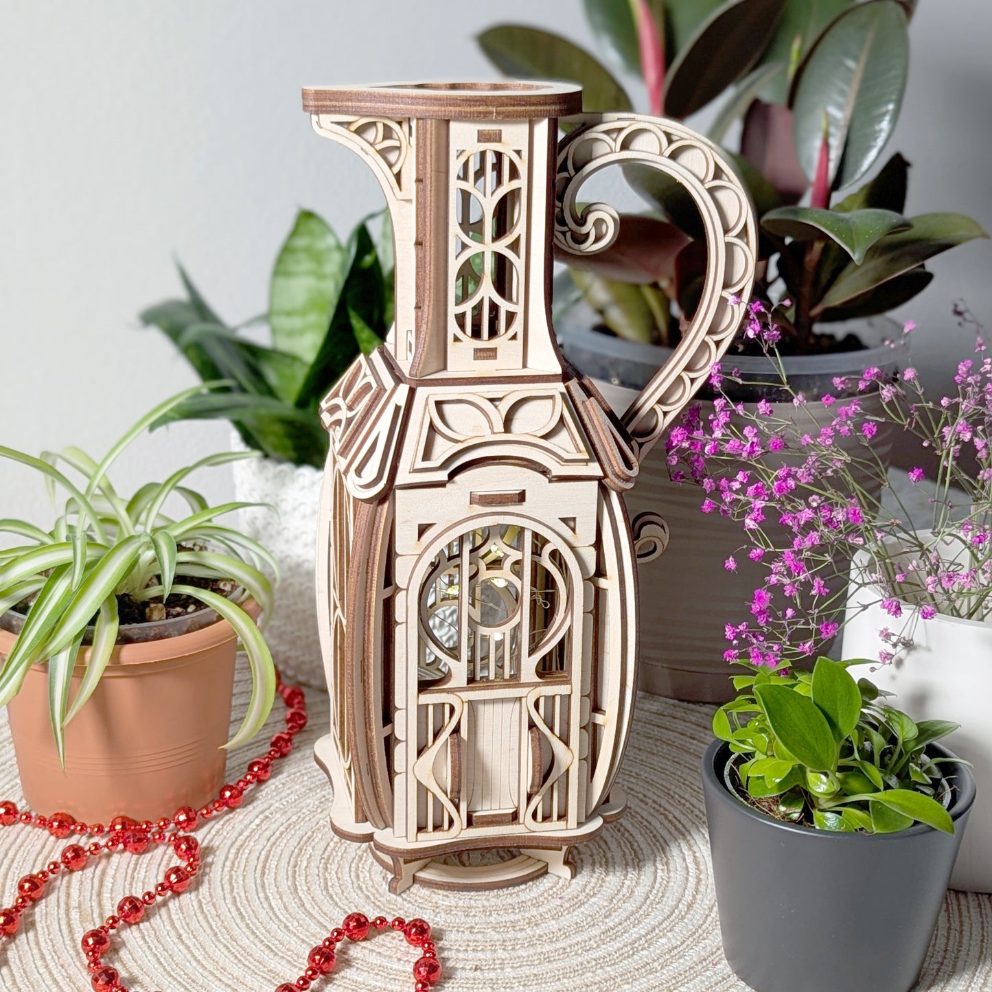 Jug Fairy House & Shadow Box