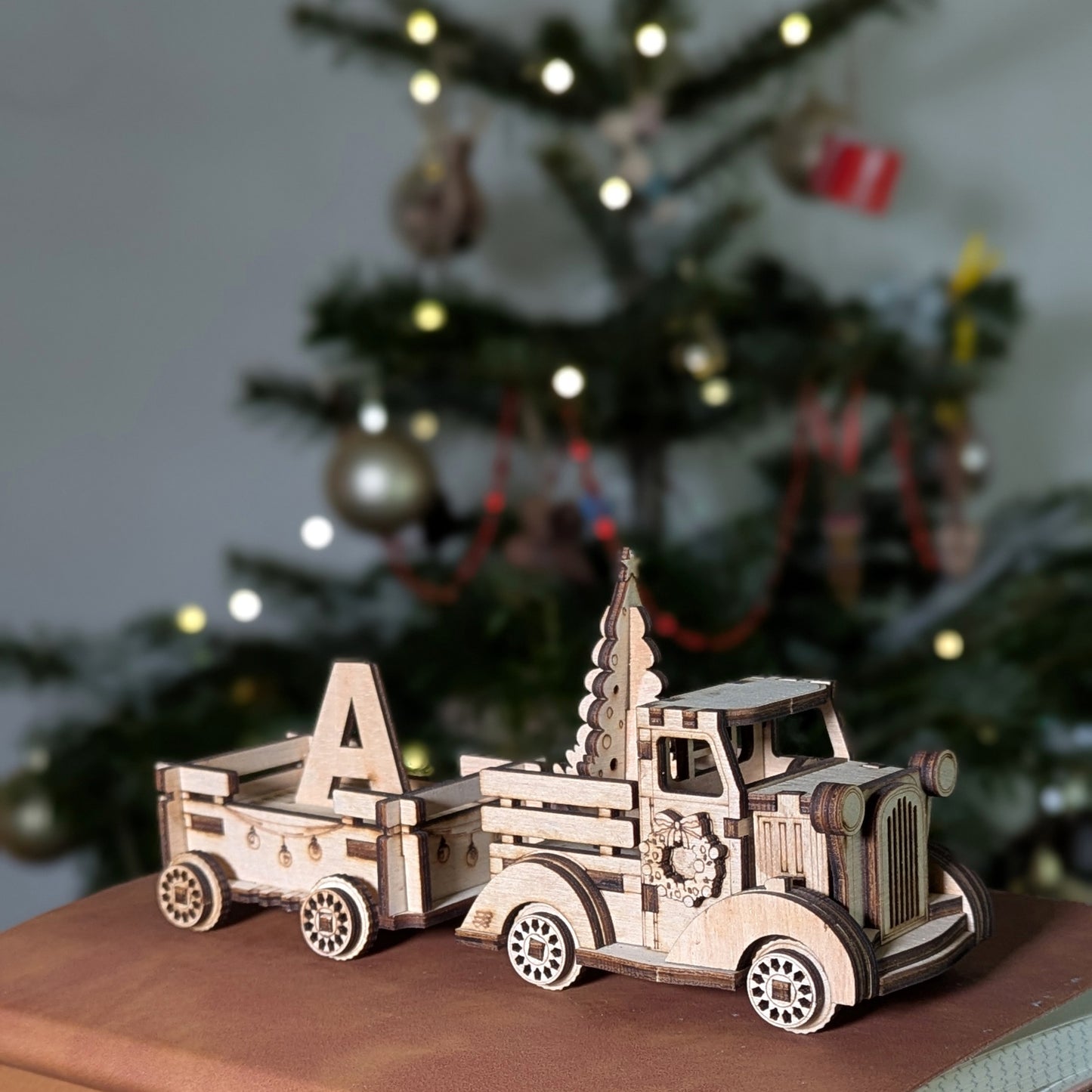 Christmas Truck Train Letters