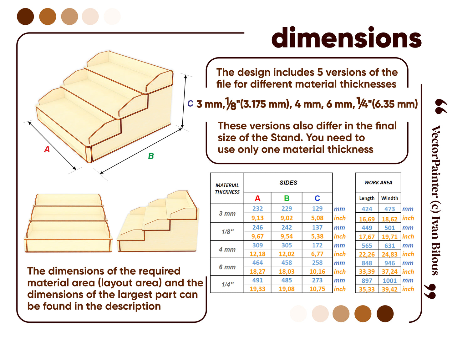 DXF file for laser cutting a Display Stand - Create professional displays effortlessly
