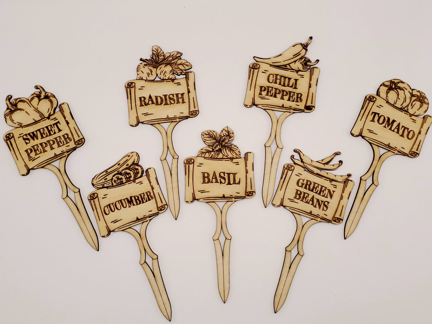 Fairy Garden Stakes Set - Laser Cut File SVG & DXF