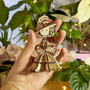 Download SVG file for fairy ornament laser cutting.