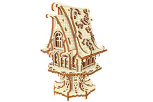 Load image into Gallery viewer, Intricate laser cut model: Garden Elf House with detailed decorative elements
