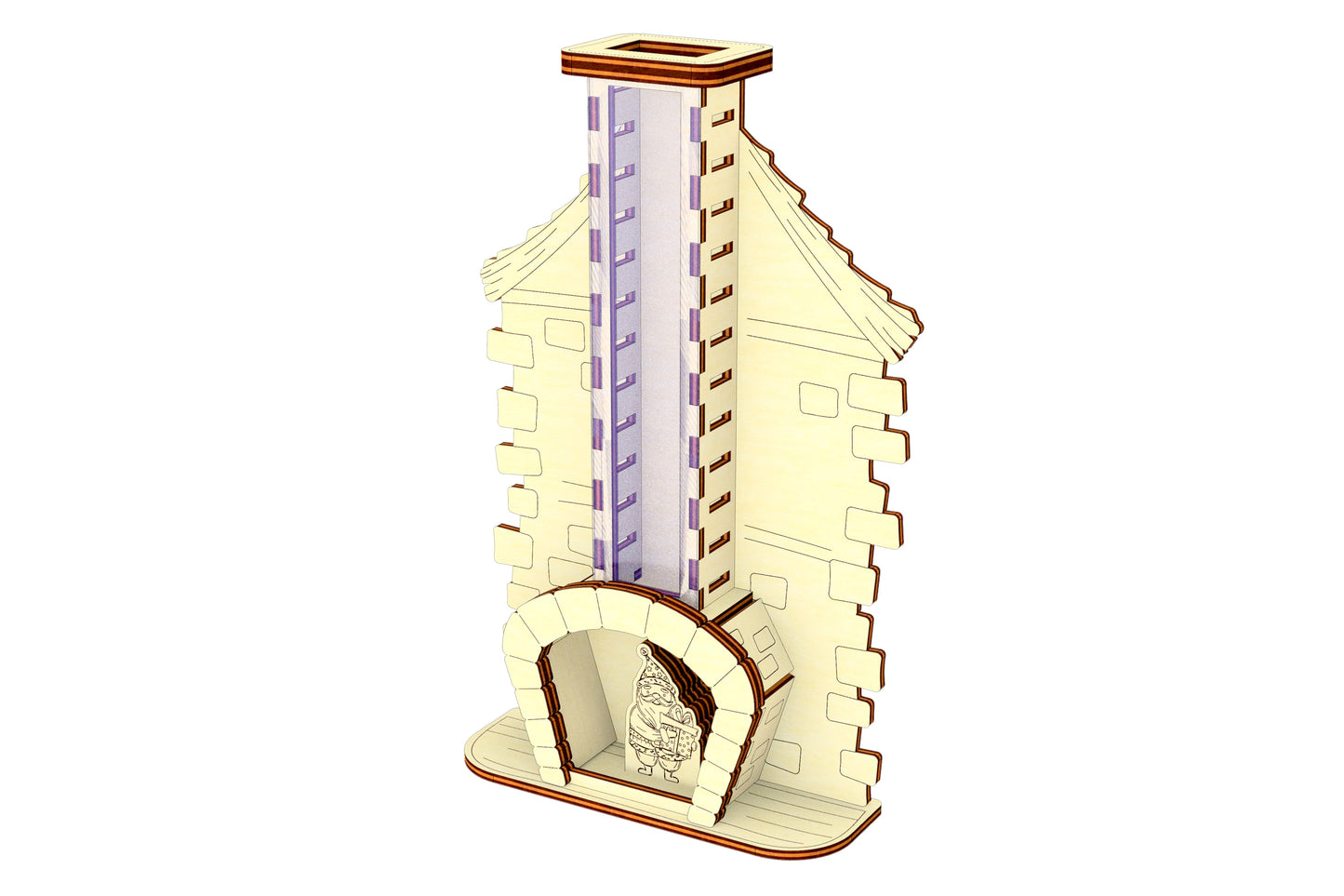 Countdown Advent Calendar - Fireplace with chimney