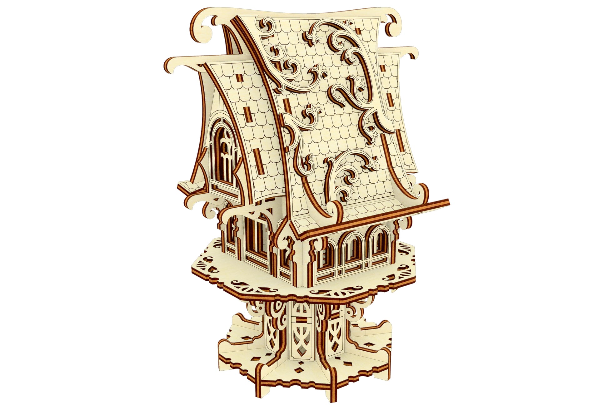 Download SVG file: Garden Elf House laser cut design for your garden