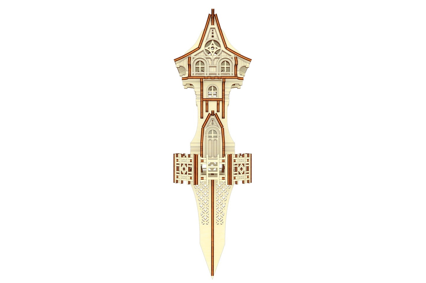 Download SVG file for Garden Magic Tower laser cutting