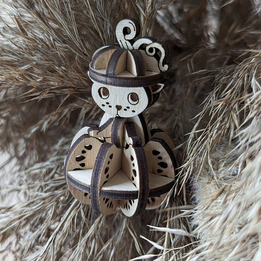 Halloween Cat in the Pumpkin Ornament