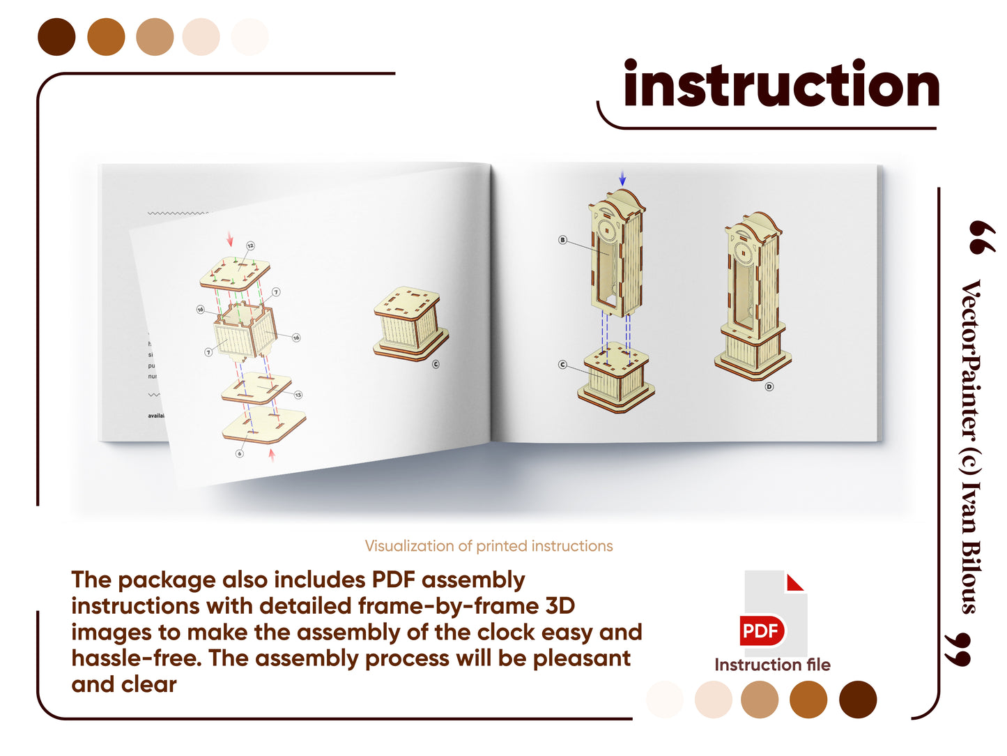Assembly instruction for the Laser cut Design of the Pendulum Clock cabinet ready made project