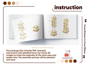 Assembly instruction for the Laser cut Design of the Pendulum Clock cabinet ready made project