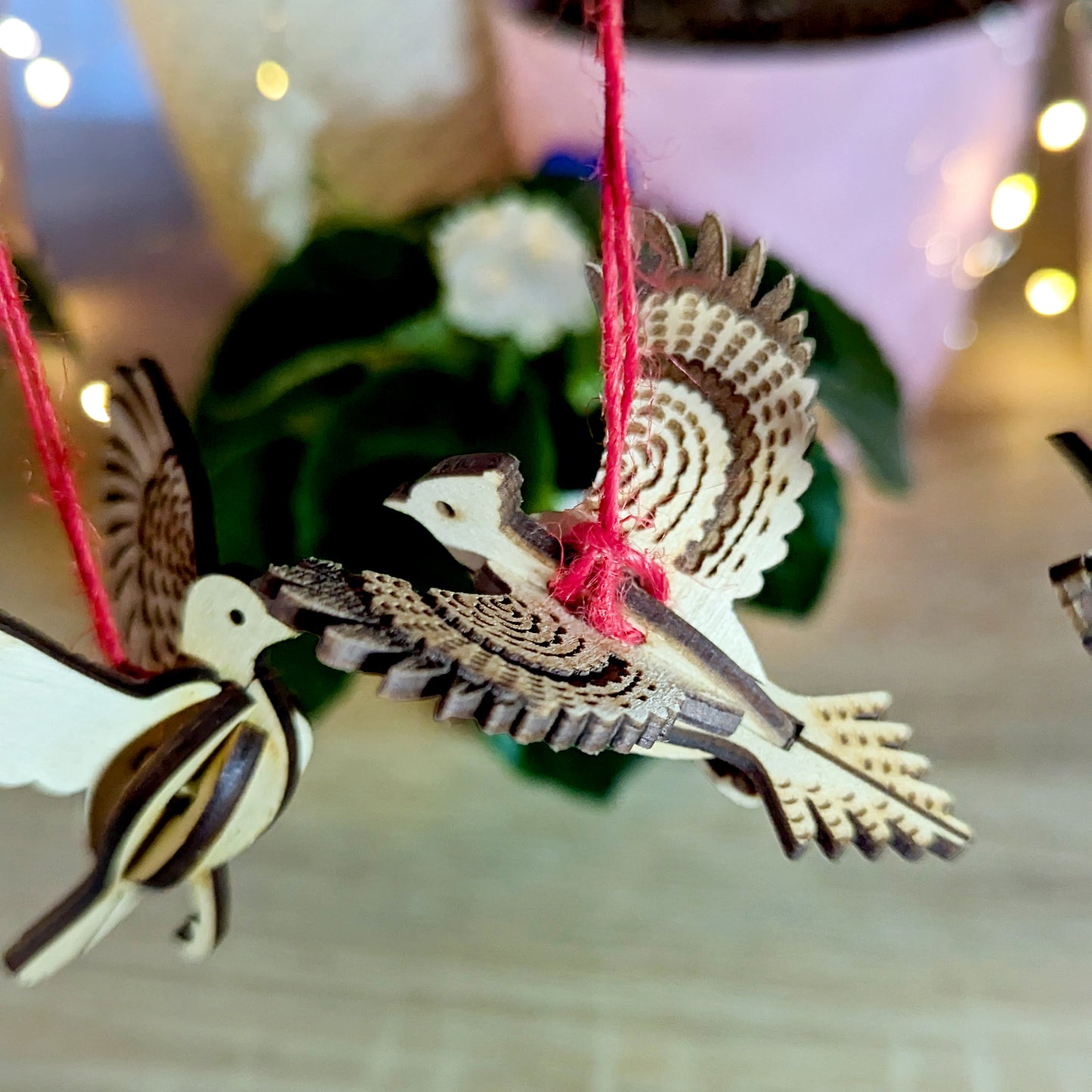 Bird Ornaments - Dove, Robin, Swallow, Blue Jay, and Hummingbird