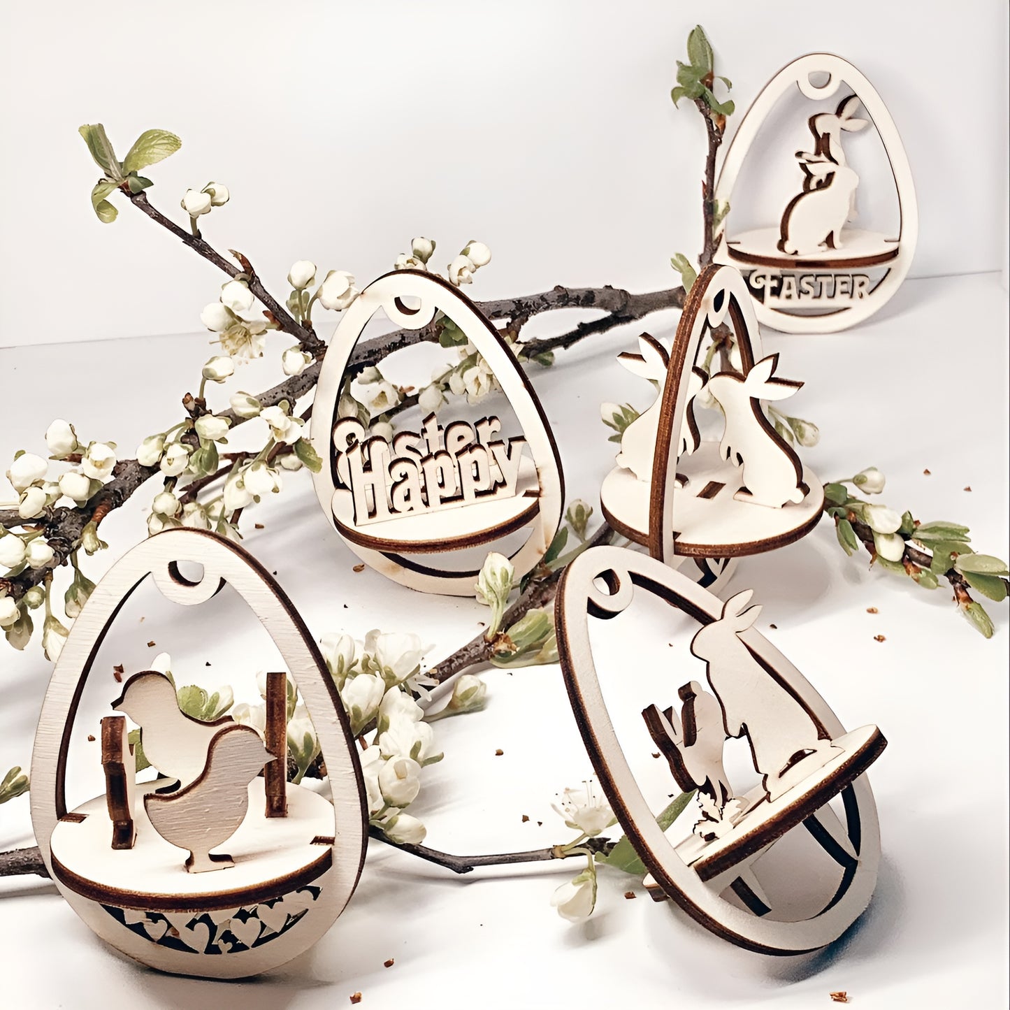 Set of 7 Easter Eggs decor