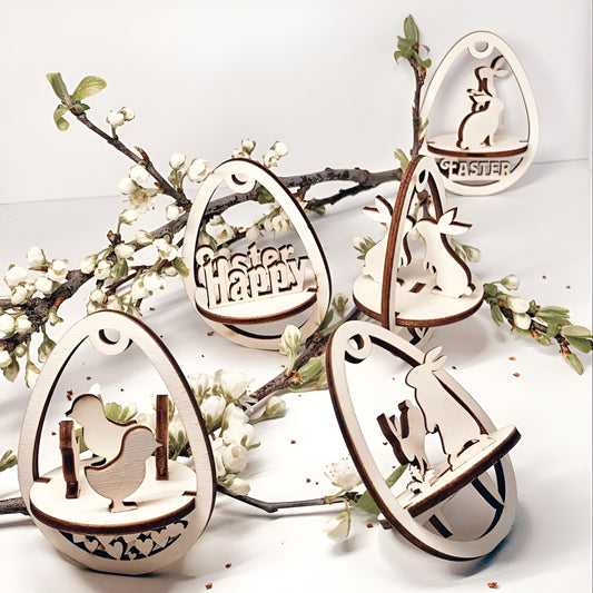 Set of 7 Easter Eggs decor