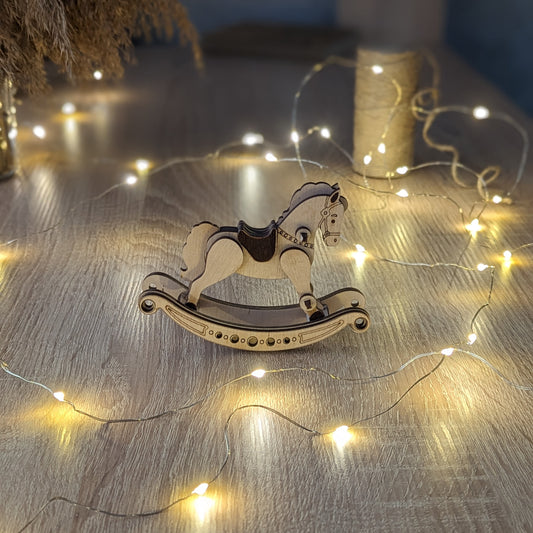 Download SVG file for rocking horse laser cutting