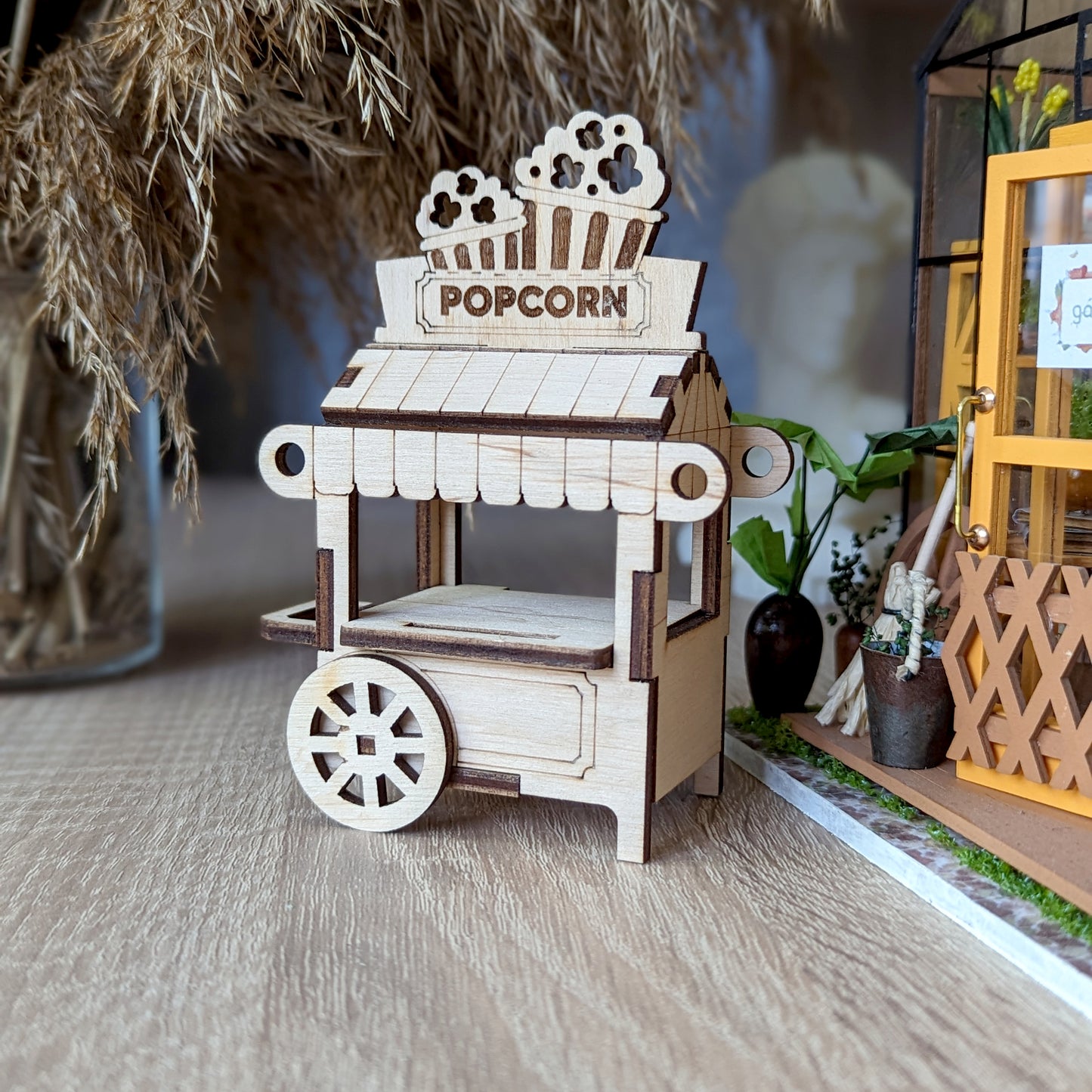 Popcorn Cart Ornament & Miniature