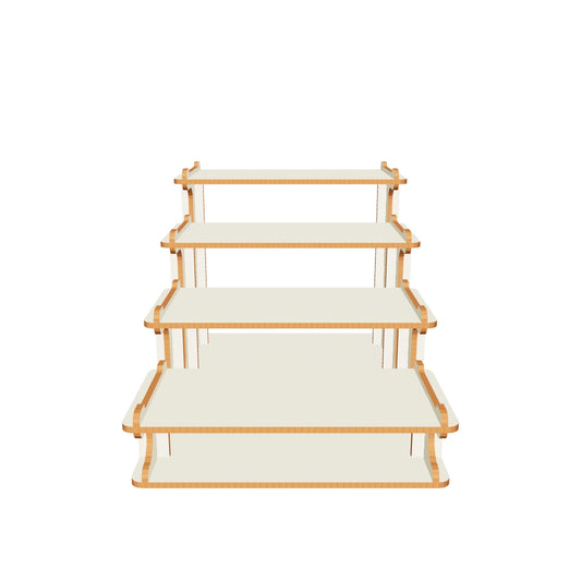 Laser cut file: Tiered display stand design on plywood - 3d model