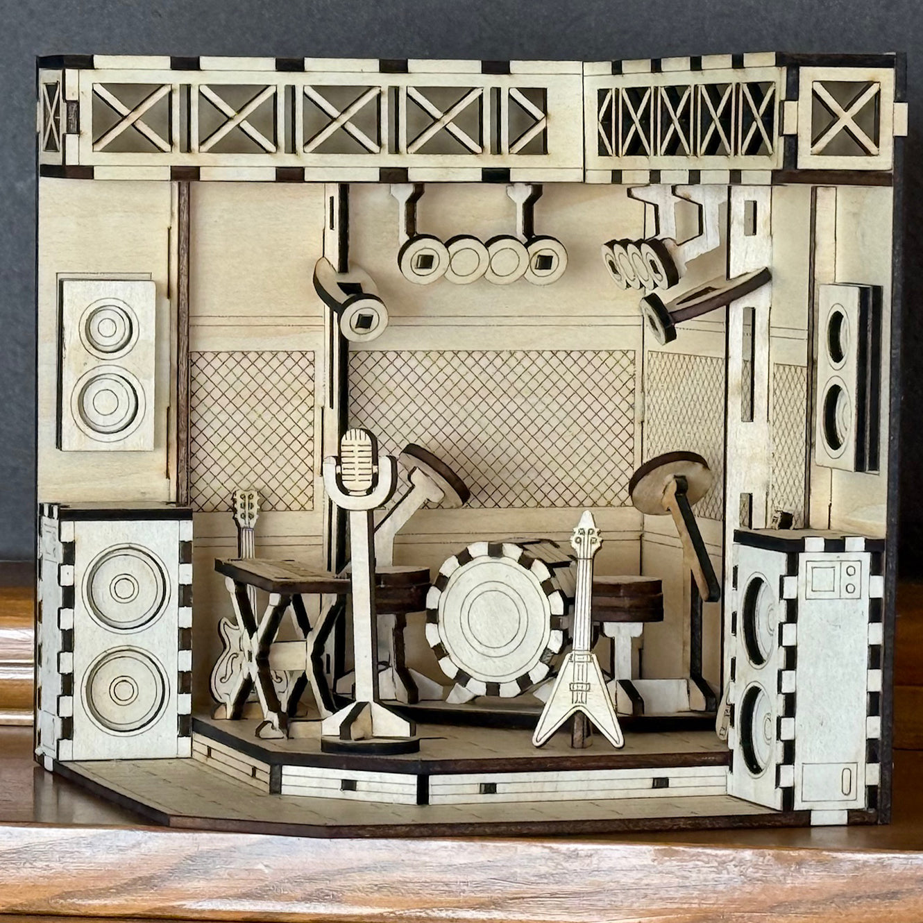 Book Nook - Music Rock Stage - Laser Cut File SVG & DXF